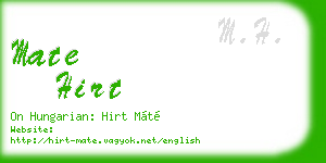 mate hirt business card